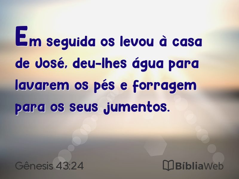 Gênesis 43:24 em imagem para compartilhar