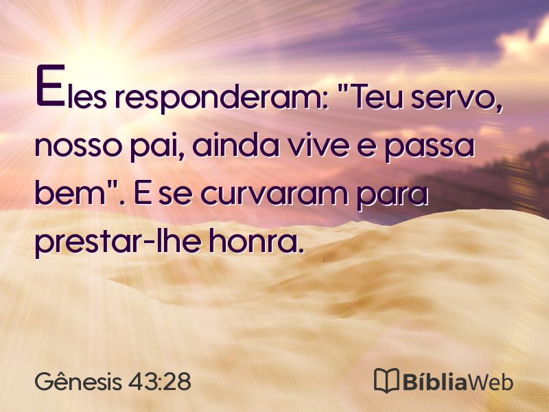 Gênesis 43:28 em imagem para compartilhar