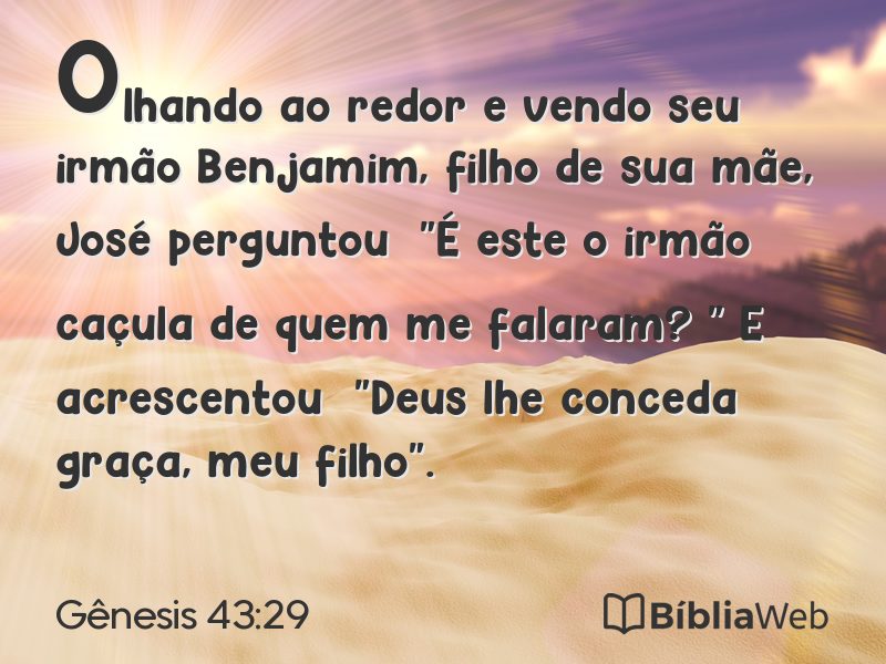 Gênesis 43:29 em imagem para compartilhar