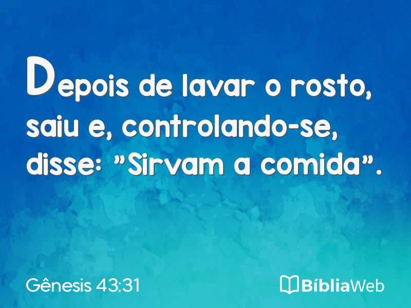 Gênesis 43:31 em imagem para compartilhar