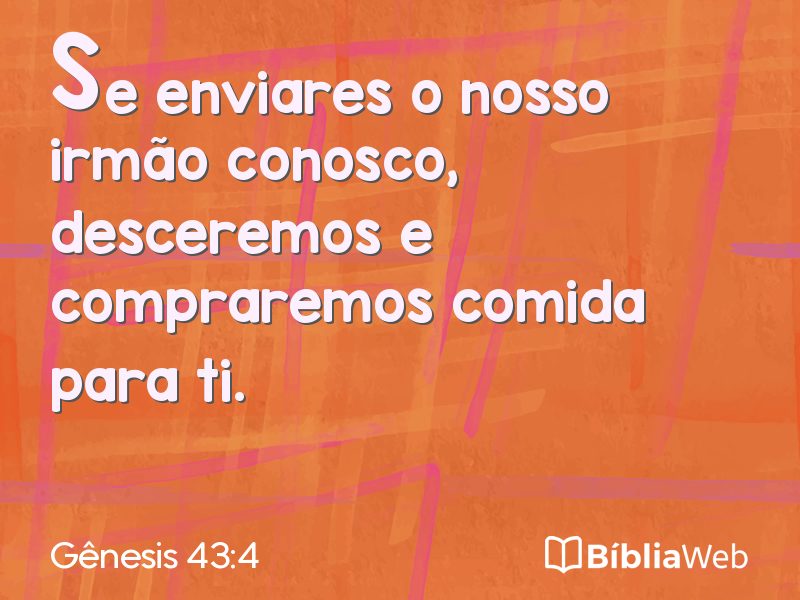 Gênesis 43:4 em imagem para compartilhar