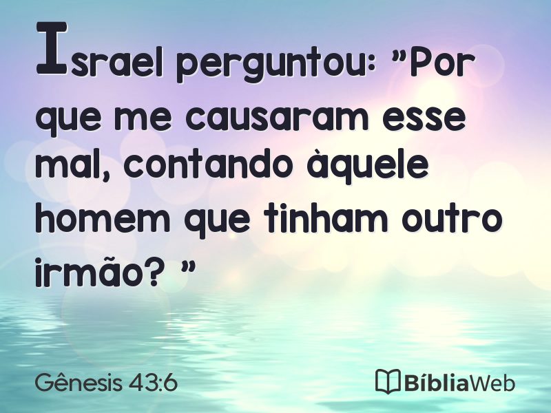 Gênesis 43:6 em imagem para compartilhar