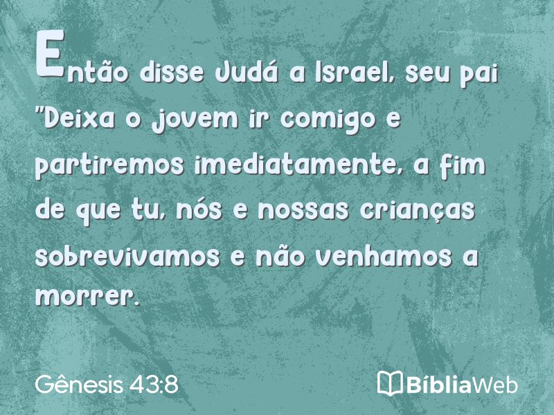 Gênesis 43:8 em imagem para compartilhar