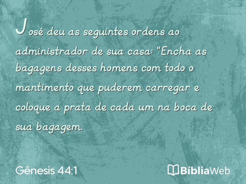 Gênesis 44:1 em imagem para compartilhar