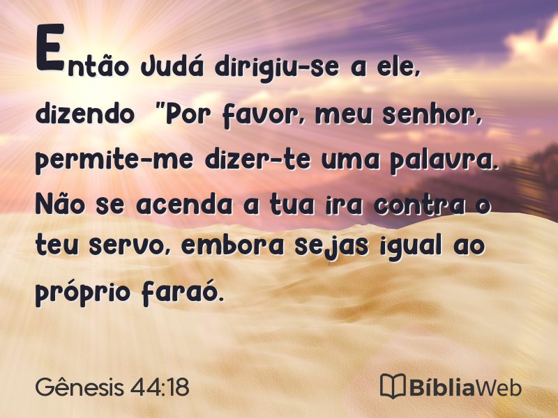 Gênesis 44:18 em imagem para compartilhar