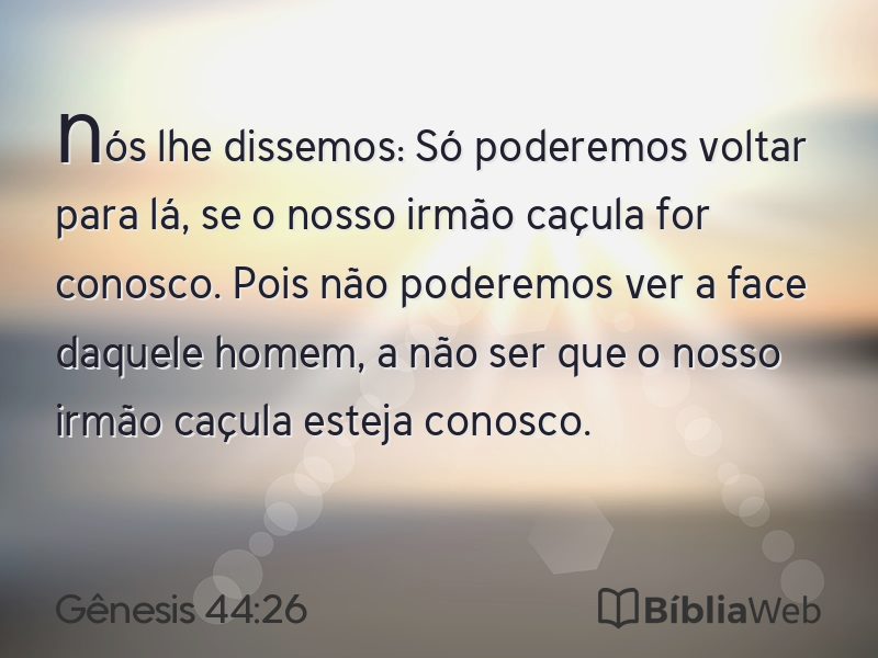 Gênesis 44:26 em imagem para compartilhar