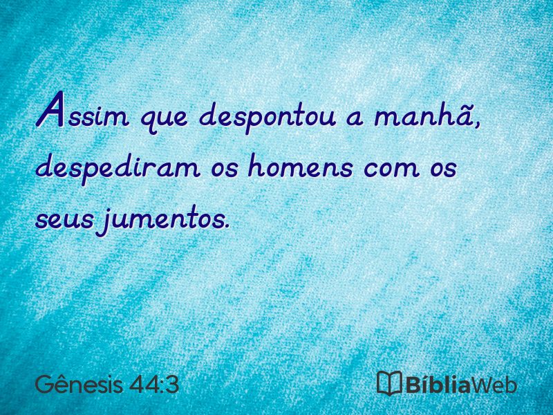 Gênesis 44:3 em imagem para compartilhar