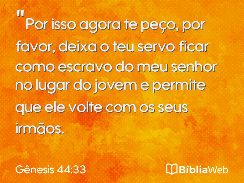 Gênesis 44:33 em imagem para compartilhar