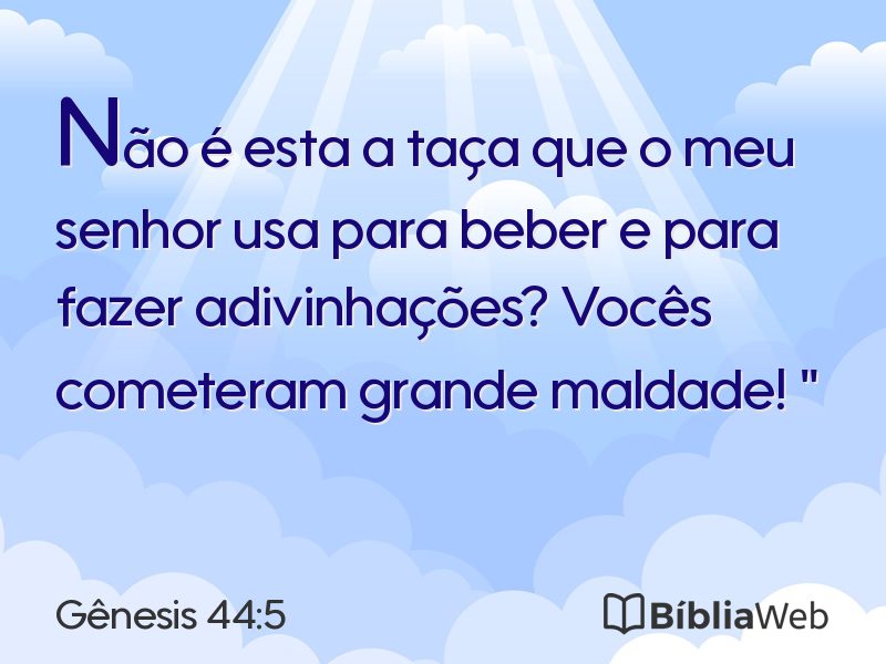Gênesis 44:5 em imagem para compartilhar