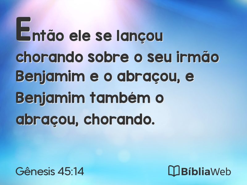 Gênesis 45:14 em imagem para compartilhar