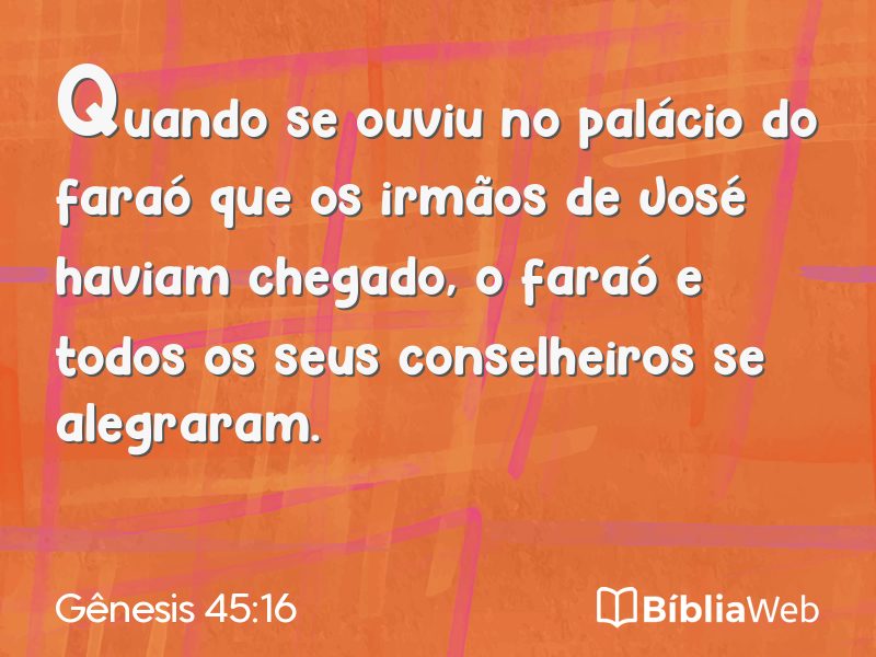 Gênesis 45:16 em imagem para compartilhar