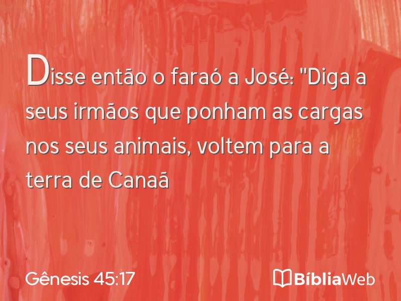 Gênesis 45:17 em imagem para compartilhar