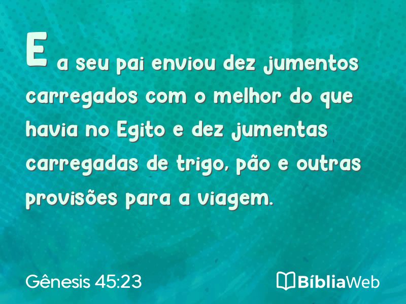 Gênesis 45:23 em imagem para compartilhar