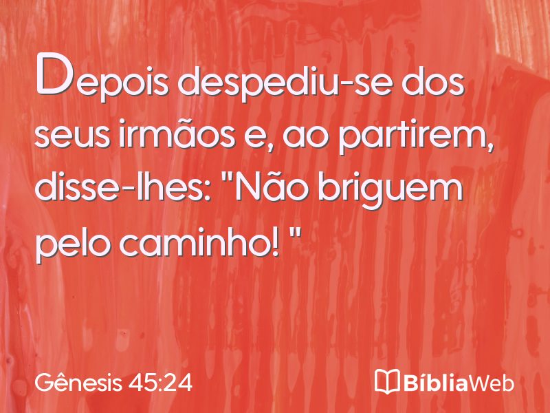 Gênesis 45:24 em imagem para compartilhar