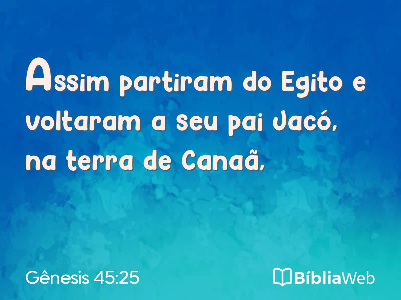 Gênesis 45:25 em imagem para compartilhar