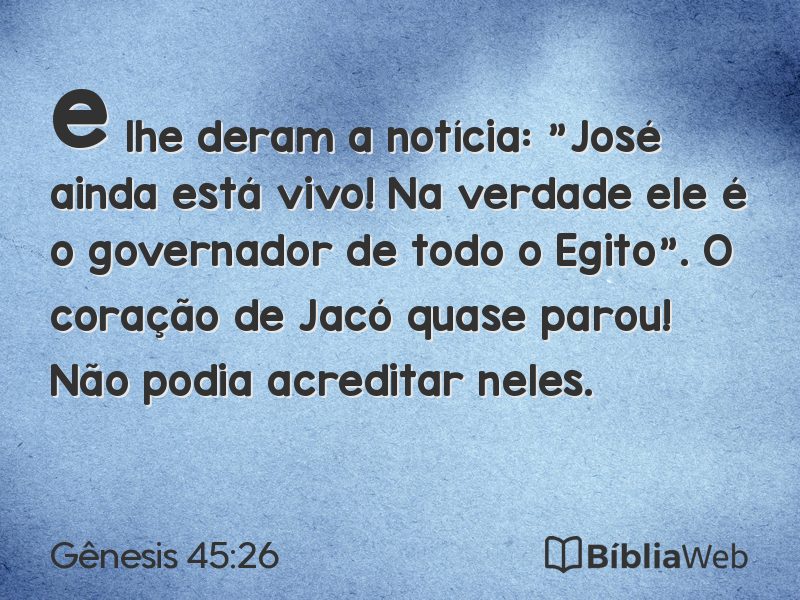 Gênesis 45:26 em imagem para compartilhar