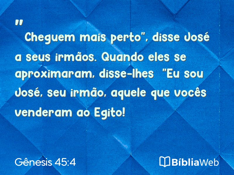 Gênesis 45:4 em imagem para compartilhar