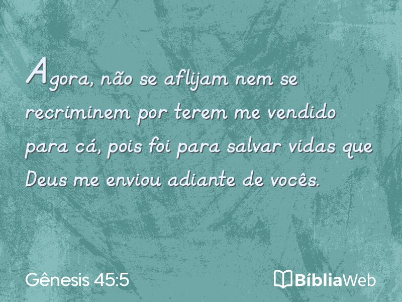 Gênesis 45:5 em imagem para compartilhar