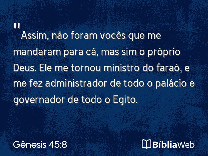 Gênesis 45:8 em imagem para compartilhar