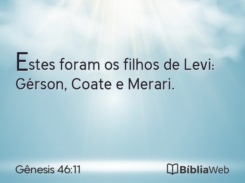 Gênesis 46:11 em imagem para compartilhar