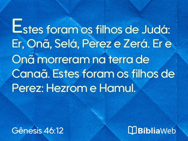 Gênesis 46:12 em imagem para compartilhar