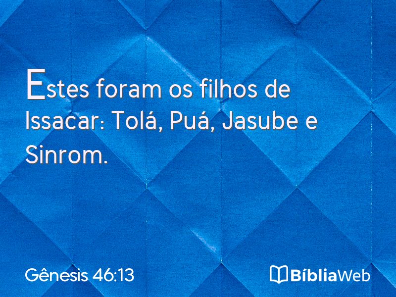 Gênesis 46:13 em imagem para compartilhar