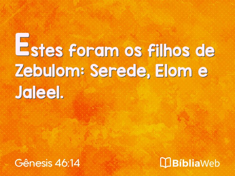 Gênesis 46:14 em imagem para compartilhar