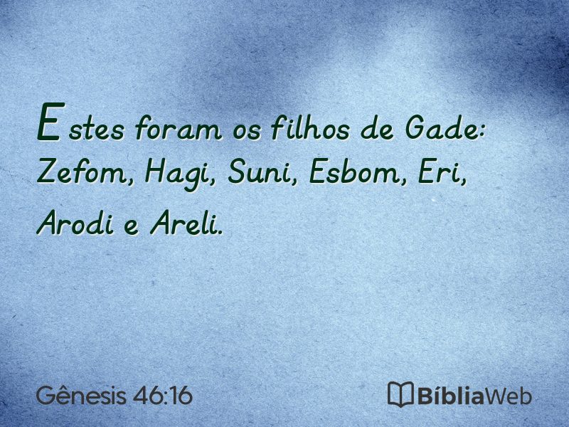 Gênesis 46:16 em imagem para compartilhar