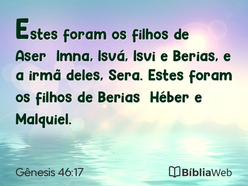 Gênesis 46:17 em imagem para compartilhar