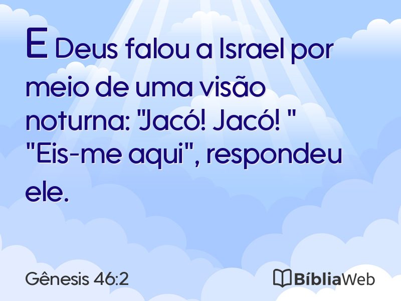 Gênesis 46:2 em imagem para compartilhar