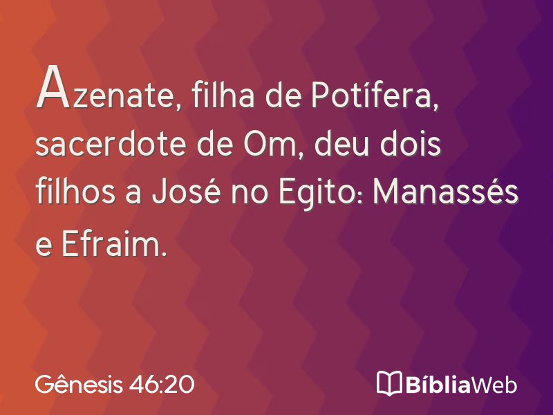 Gênesis 46:20 em imagem para compartilhar