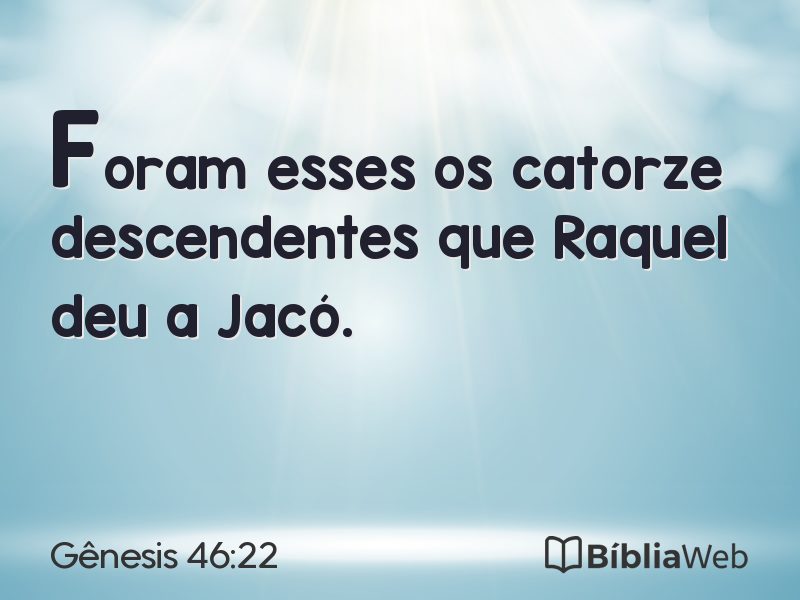 Gênesis 46:22 em imagem para compartilhar