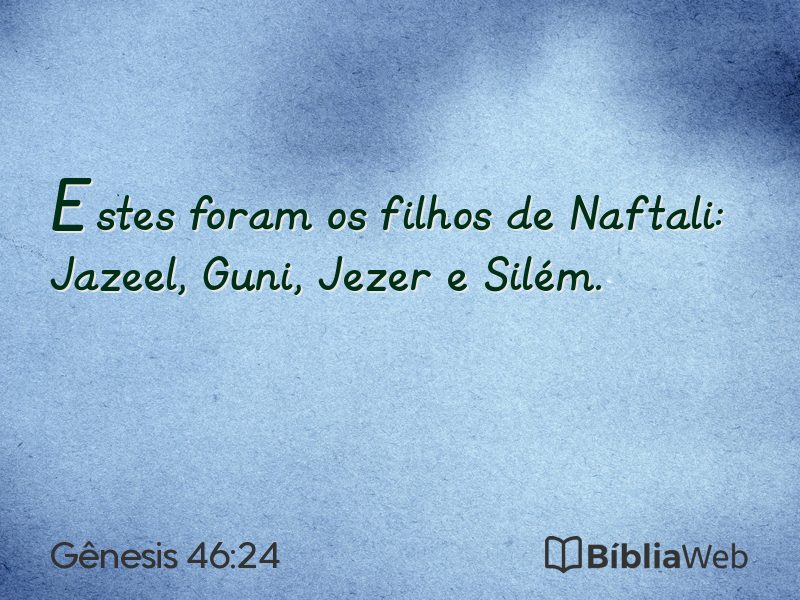 Gênesis 46:24 em imagem para compartilhar