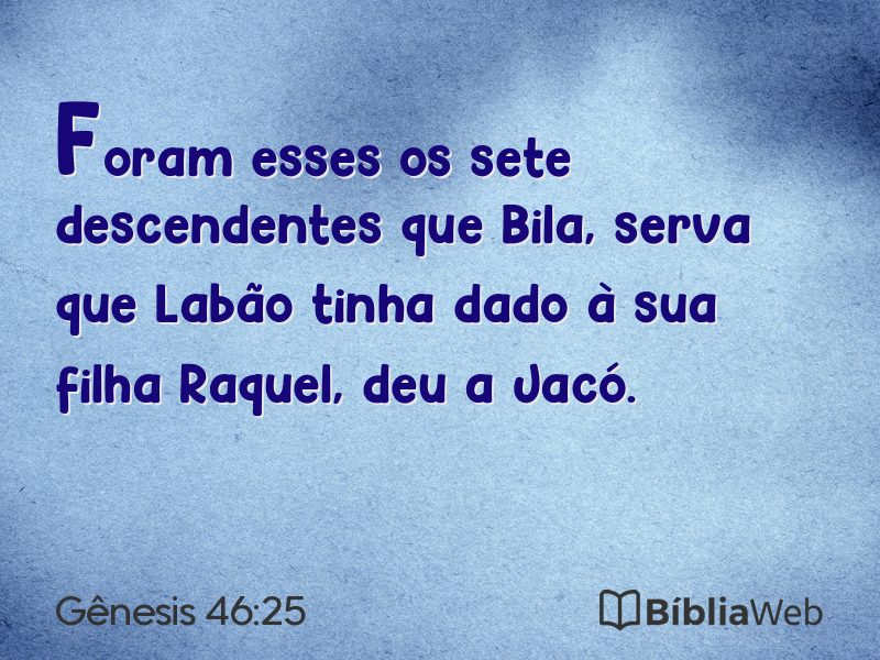 Gênesis 46:25 em imagem para compartilhar