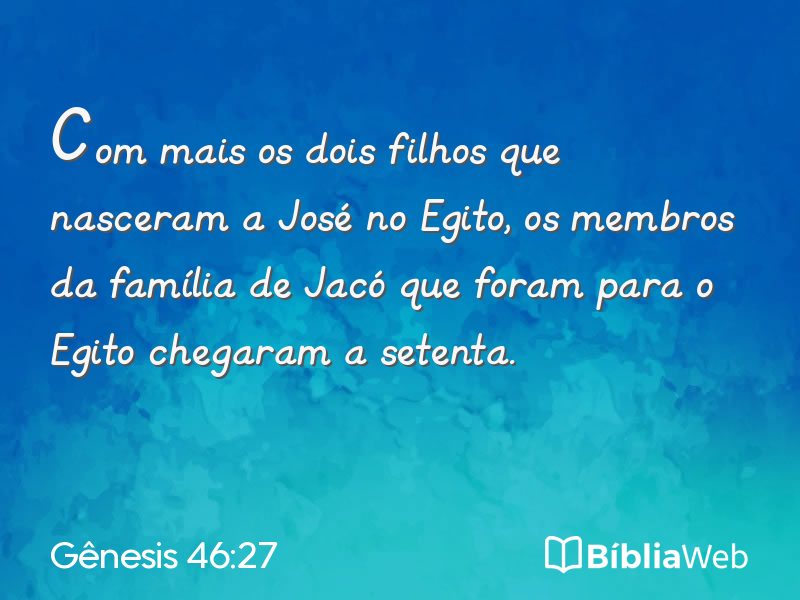 Gênesis 46:27 em imagem para compartilhar