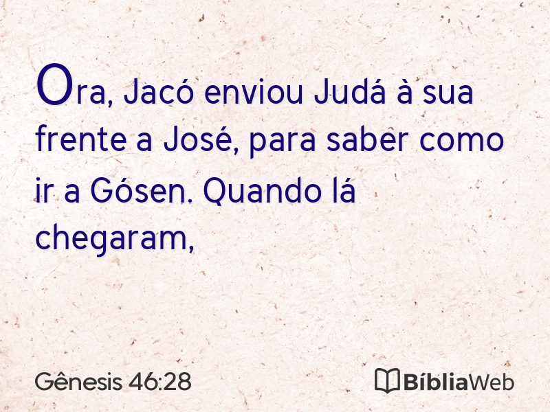 Gênesis 46:28 em imagem para compartilhar