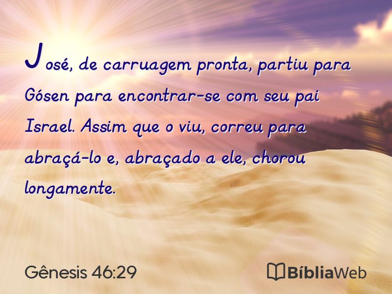 Gênesis 46:29 em imagem para compartilhar