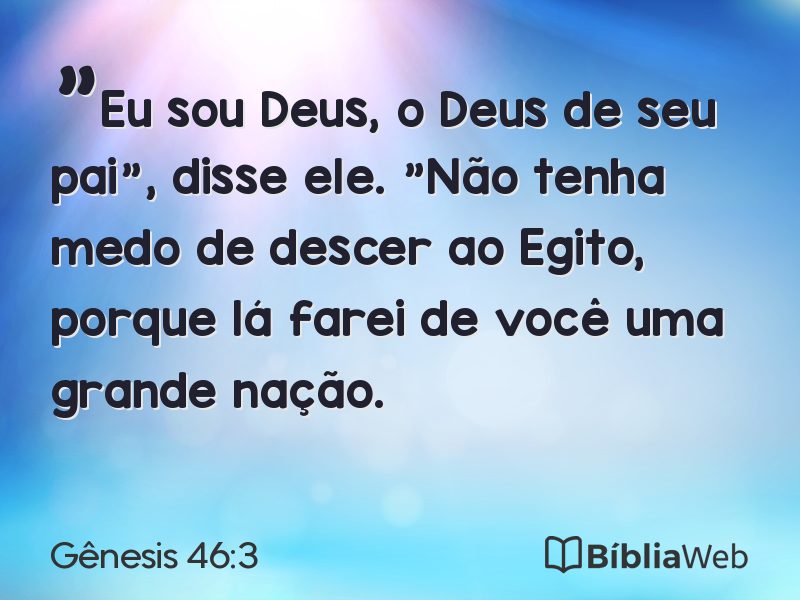 Gênesis 46:3 em imagem para compartilhar