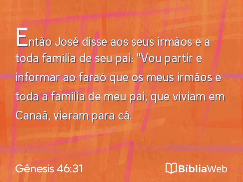 Gênesis 46:31 em imagem para compartilhar