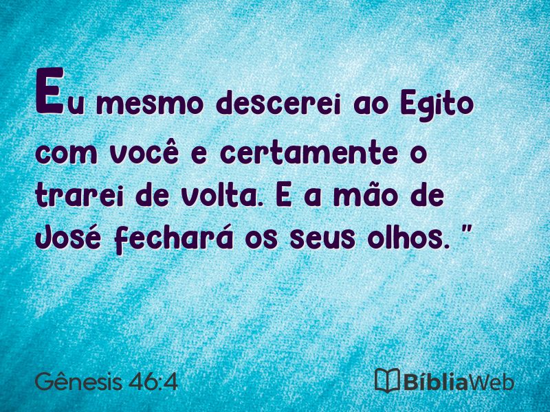Gênesis 46:4 em imagem para compartilhar