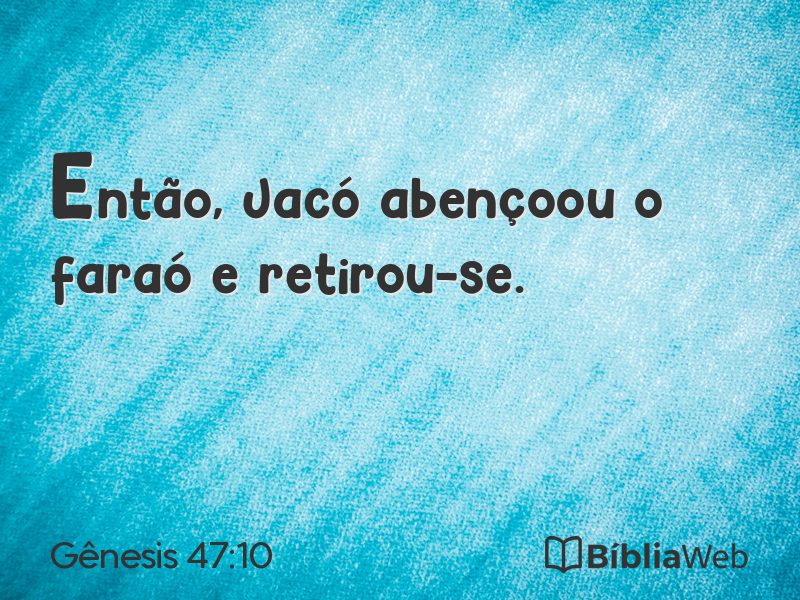 Gênesis 47:10 em imagem para compartilhar