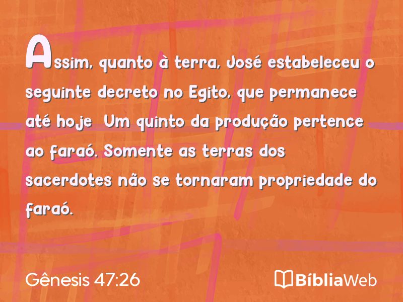 Gênesis 47:26 em imagem para compartilhar
