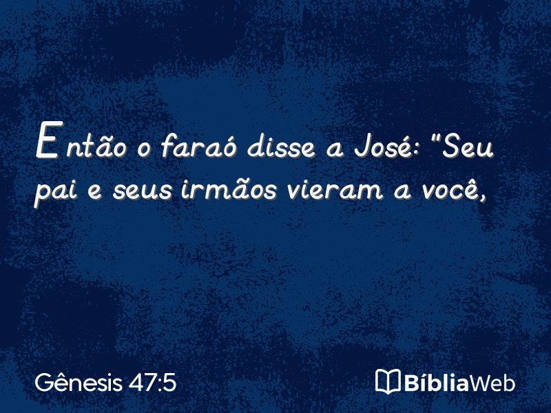 Gênesis 47:5 em imagem para compartilhar