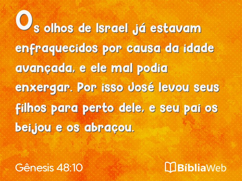 Gênesis 48:10 em imagem para compartilhar