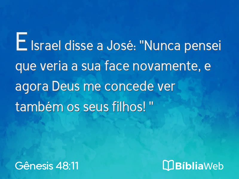 Gênesis 48:11 em imagem para compartilhar