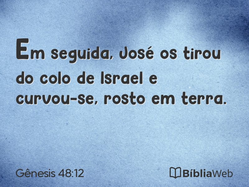 Gênesis 48:12 em imagem para compartilhar