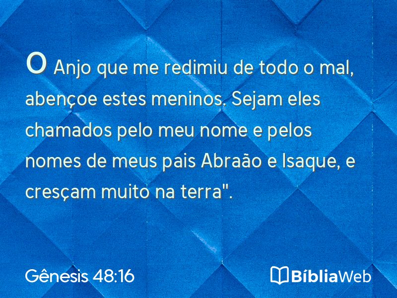 Gênesis 48:16 em imagem para compartilhar