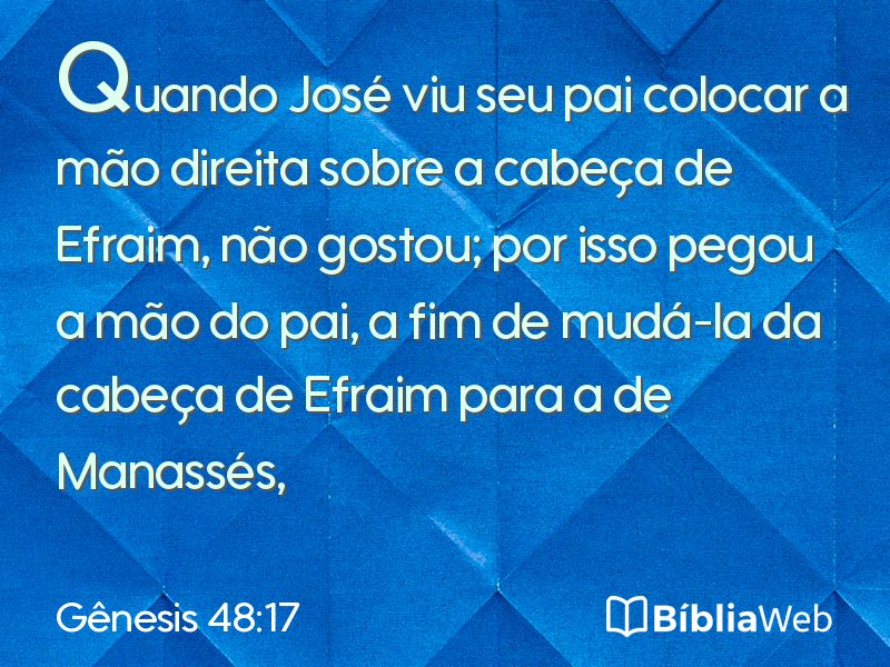 Gênesis 48:17 em imagem para compartilhar
