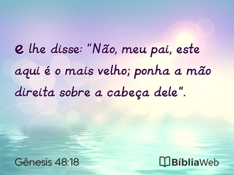 Gênesis 48:18 em imagem para compartilhar