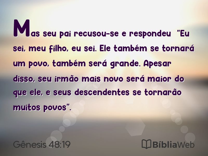 Gênesis 48:19 em imagem para compartilhar